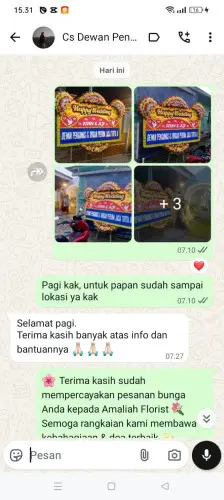 Testimonial Papan Bunga Pernikahan jakarta