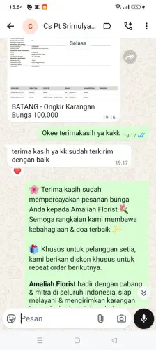 Testimonial Papan Bunga jakarta