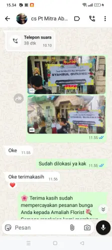 Testimonial Papan Bunga jakarta