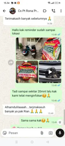Testimonial Papan Bunga jakarta